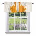 thumbnail image 2 of Japanese Lovely Cats Valances for Windows,Kitchen Valance Rod Pocket Short Curtain, Orange And Winds Kitty Valance Curtain Window Valances for Bedroom Bathroom Living Room 42x18in, 2 of 9