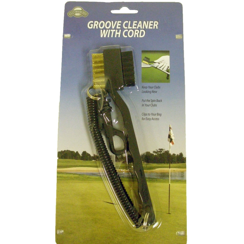 On Course Golf Club Cleaner (Brush with Cord And Bag Clip) NEW