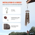 thumbnail image 6 of VEVOR Wind Chimes for Outside, 42",Deep Tone Wind Chimes with 6 Tubes, Unique Large Memorial Wind Chimes for Anniversary, Amazing Outdoor Decor for Your Patio, Porch, Garden and Backyard, Dark Brown, 6 of 9