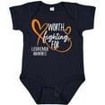 thumbnail image 3 of Inktastic Worth Fighting for Leukemia Awareness Orange Heart Boys or Girls Baby Bodysuit, 3 of 5