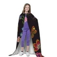 thumbnail image 4 of Honeii Humming Bird Print Poncho Cape, Cloak Coat, Snuggly Hooded Wearable Blanket, Hooded Cape For Teenagers,Halloween Costumes-Large, 4 of 7