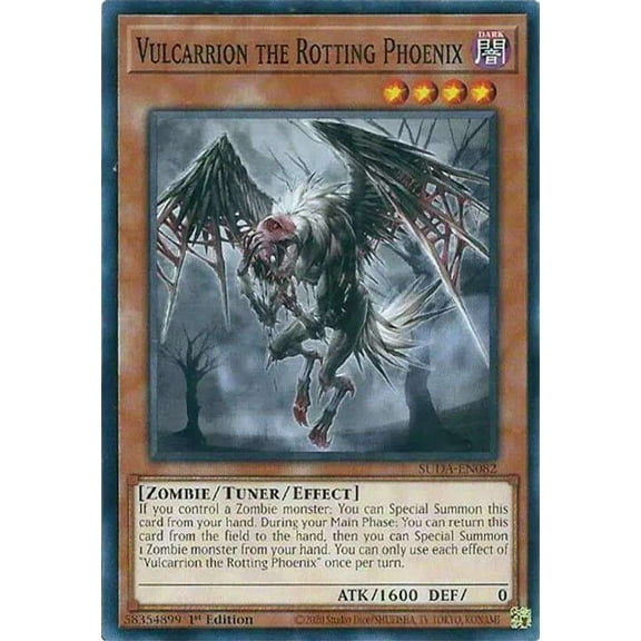 YuGiOh Supreme Darkness Common Vulcarrion the Rotting Phoenix SUDA-EN082