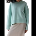 thumbnail image 3 of Suéter de Punto de Larga para Mujer, Jersey de Cuello Redondo, Suéter Informal Holgado. Verde Talla Única, 3 of 10