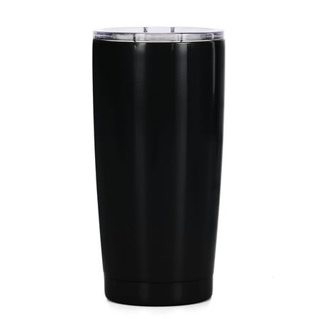 

Aspire 20 Oz. Stainless Steel Tumbler with Resistant Lid Double Walled Insulated Travel Mug 7 H x 3.5 D-Black-resistant lid