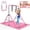 PINK, variant on 【Fahuac】Gymnastics Bar for Kids, Gymnastics Horizontal Bar with Adjustable Height Foldable Training Bar with Mat for Home Practice