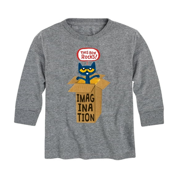 Pete The Cat - Pete In Imagination Box - Toddler And Youth Long Sleeve Graphic T-Shirt