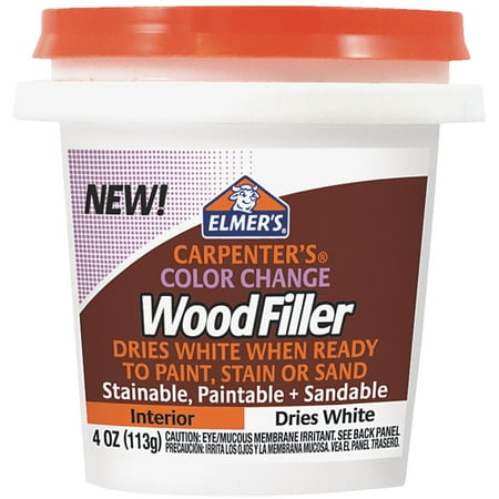 Elmer's Color Change Wood Filler 4oz-White (Best Wood Filler For Staining)
