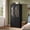 Black-4 Doors, variant on Richya Armoire Wardrobe Closet with 3 Drawers,Clothes Storage Cabinet with Hanging Rod,Closet Organizer for Bedroom,White(B)