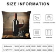 thumbnail image 5 of Orinice Wine Bottle Table Graphic Decorative Pillow Cover for Home Couch Living Room Sofa - Year-Round Use Zipper Closure 1PC 20x20in, 5 of 5