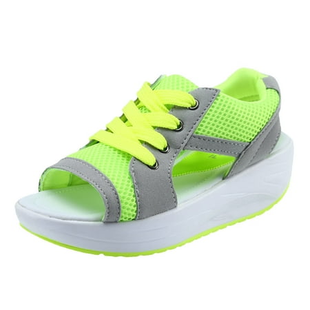 

Casual Shoes for Women Platform Shoes for Women Fashion Casual Breathable Lightweight Platform Sandals Sport Sandals Running Shoes Women Casual Shoes Cloth Green 37