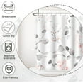 thumbnail image 4 of Stall Shower Curtain, Grey and Pink Shower Curtain for Bathroom Waterproof Fabric Spring Eucalyptus with Floral RV Shower Curtain Set with Hooks, 36x72 Inch, 4 of 6