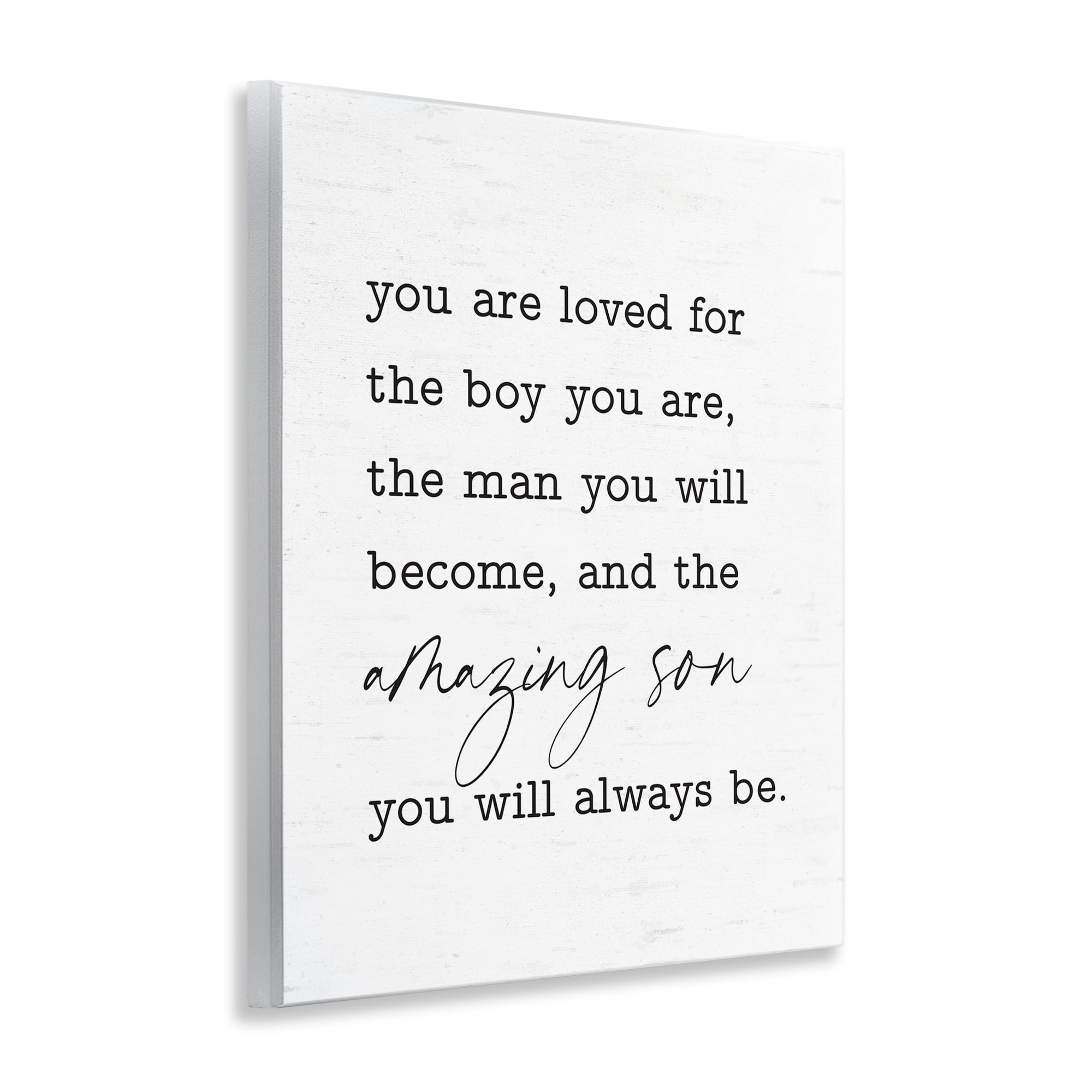 Stupell Industries Amazing Son Sentiment Text & Numbers Painting Unframed Art Print Wall Art, 11 x 14