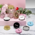 thumbnail image 5 of Unique Bargains 24Pcs Coin Slot Bank Lid for Mason Jar, Tin Plate Caps Inserts, 70mm, Gold, 5 of 5