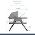 thumbnail image 4 of Baby Delight Slumber Deluxe Portable Rocking Bassinet, Charcoal Tweed, 4 of 7