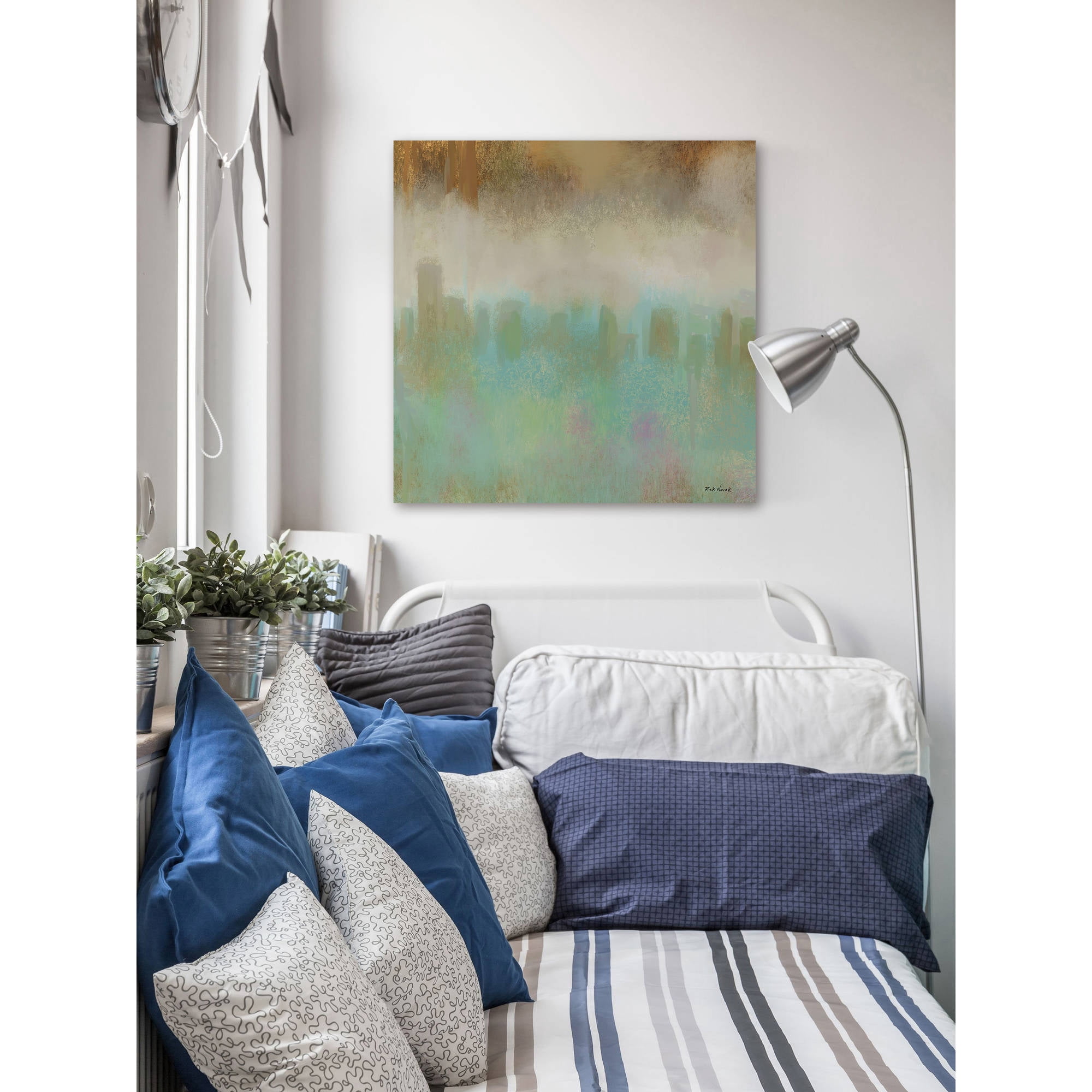 Marmont Hill "City Mood" by Rick Novak Painting Print on Wrapped Canvas