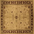 thumbnail image 1 of Ahgly Company Indoor Square Oriental Brown Industrial Area Rugs, 4' Square, 1 of 4
