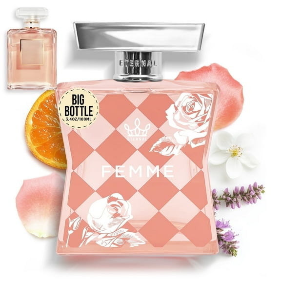 Eternal Femme - Inspired by Designer Orange Rose Perfume - 3.4 oz (100ml) - EDP - Long-lasting - Vegan - Clean Ingredients - Perfume Spray for Women - 2000 sprays per bottle