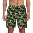 thumbnail image 2 of Goofa Camouflage Dinosaur Printed Men's Swim Trunks Board Shorts Quick Dry Mens Swimming Trunks with Compression Liner,Breathable Fit Hawaii Beach Shorts-Medium, 2 of 9