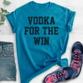 thumbnail image 2 of Vodka For The Win Shirt, Unisex Women's Men's Shirt, Vodka Shirt, College Shirt, Fraternity Sorority Shirt, Heather Blue, X-Large, 2 of 6