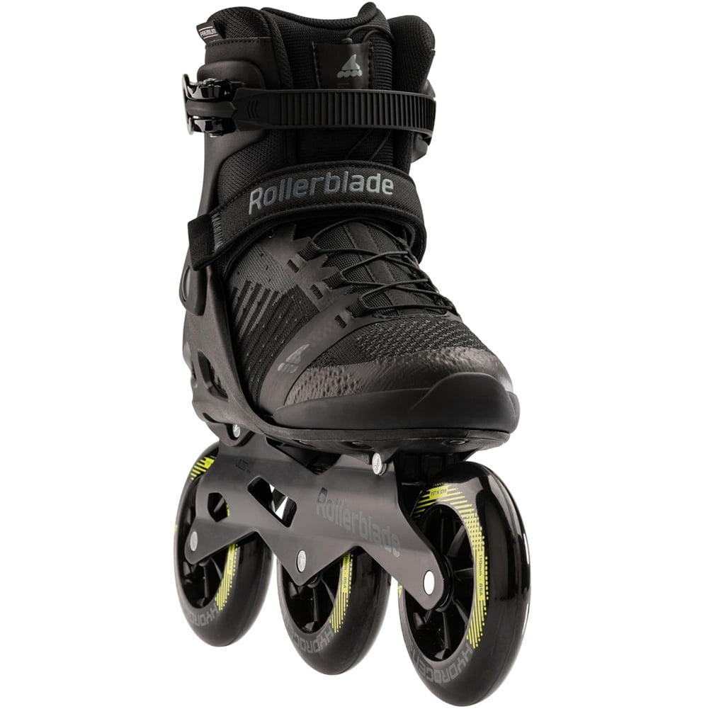 ROLLERBLADE MACROBLADE 110 3WD, Color: Black/Lime, Size: 12.5 (072204001A1-12.5)