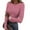 Hot Pink, variant on Womens Long Sleeve Shirts Stripe Slim Fitted Bottom T-shirts Fashion Casual Shirts Pullover Ribbed Fall Spring Blouses Tee 2026 Black S