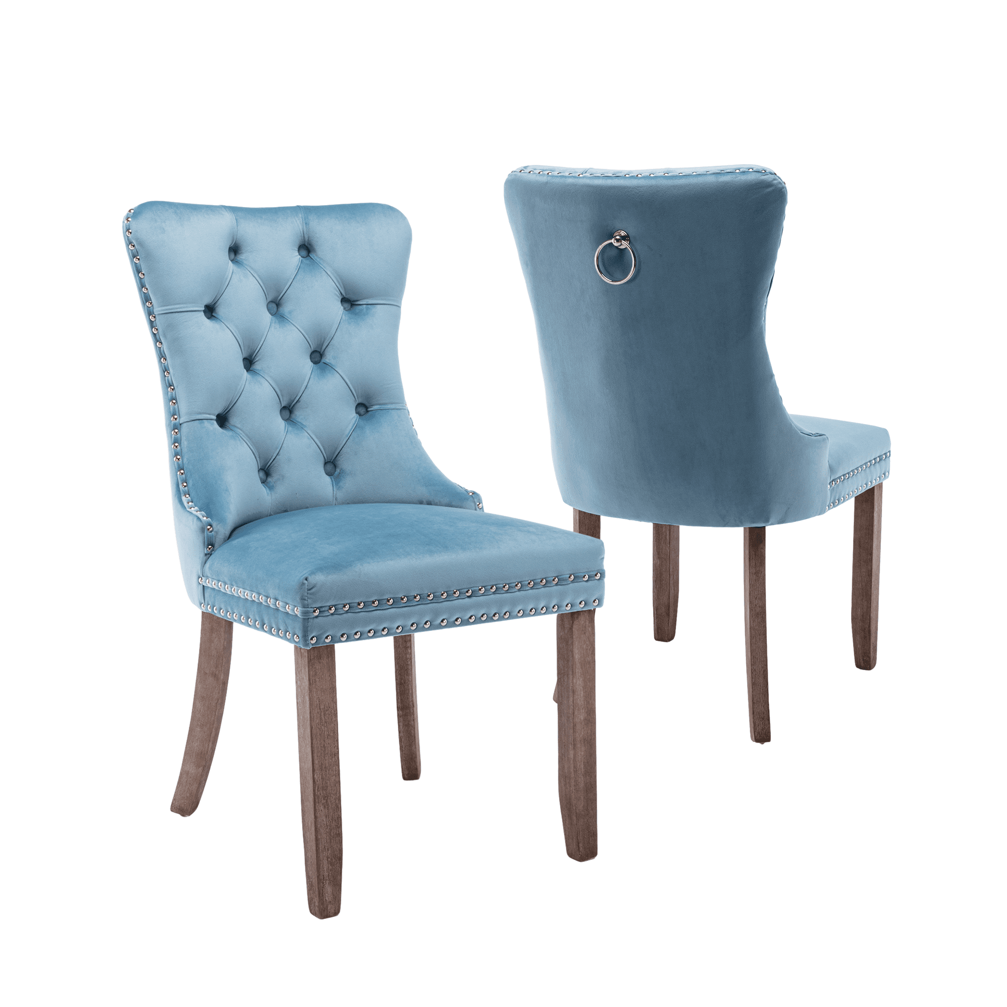 Elegant Button Tufted Dining Chairs, Highend Velvet Upholstered Dining