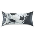 thumbnail image 6 of Satin Pillow Case Soccer Ball Standard Silk Pillow Cover for Hair and Skin Envelope Closure 20"x26", 6 of 9