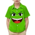 thumbnail image 2 of Piuwrlz 10 Years Boys Short polo Sleeve Teen Funny Graphic Shirts Tops Pocket Pullover T Shirts Green Size 10 Years, 2 of 9