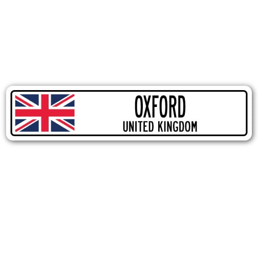 OXFORD UNITED KINGDOM Street Sign British Britons Brits flag city gift
