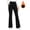 Black, variant on Women's Fleece Lined Flare Leggings with Pockets High Waisted Thermal Warm Bootcut Yoga Pants Winter Casual Trousers 8 Colors S-XXL