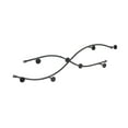 thumbnail image 5 of Spectrum Diversified Steel Sweep Double Wall Mount Rack for Entryway, Closet, Bathroom and Kitchen Storage, 8 Hooks, Black, 5 of 6
