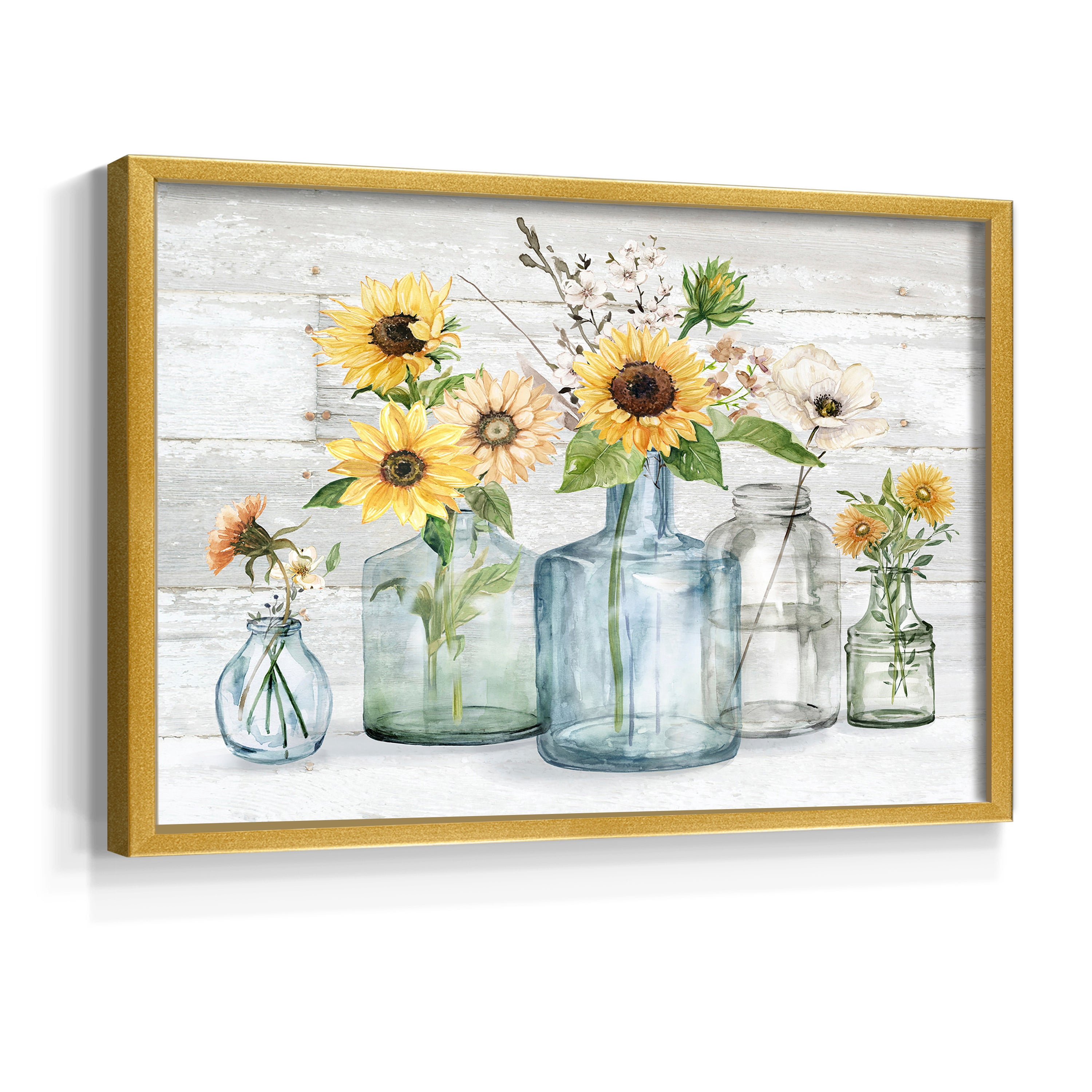 Sunflower Extravaganza by Carol Robinson - Restickable Framed Giclée Print