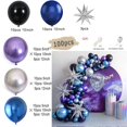 thumbnail image 3 of Kit de arco de guirnalda de globos dorados y azules burdeos para niños, decoración para fiestas de cumpleaños, baby shower, suministros para bodas, decoración con globos de látex, 3 of 5