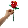 thumbnail image 2 of Block Tech Lego Compatible Flower Bouquet - Red Hibiscus (72 Pieces), 2 of 5