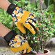 thumbnail image 4 of Apuakthei Guantes de jardinería de cuero de vaca para mujer a prueba de espinas, guantes de trabajo, 4 of 5