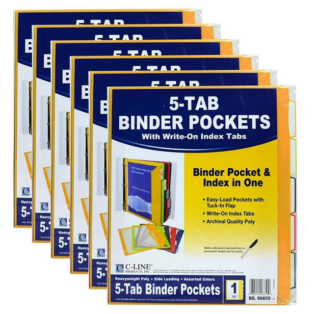 C LINE C-LINE (6 PK) Pochettes pour Reliure avec
