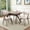 Light Beige, variant on Christopher Knight Home Mid-Century 5-Piece Dining Set with Rectangular Table and 4 Mint Upholstered Chairs
