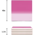 thumbnail image 3 of FMSHPON Gradient Pink Set of 4 Coaster for Drinks, Absorbent Ceramic Stone Coasters Cup Mat with Cork Base for Home Kitchen Room Coffee Table Bar Decor, 3 of 4