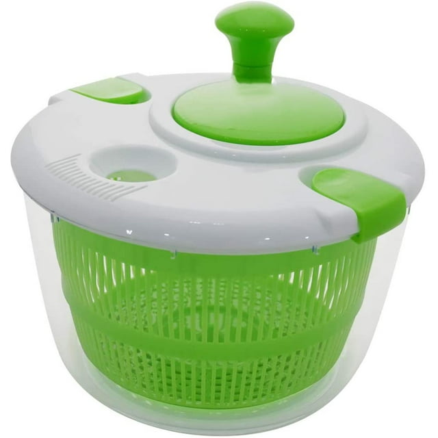 Salad Spinner Large 5 Quarts Fruits and Vegetables Dryer Quick Dry Design BPA Free Dry Off & Drain Lettuce and Vegetable with Ease for Tastier Salads and Faster Food Prep