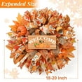 thumbnail image 2 of Waipfaru Fall Wreath for Front Door,20inch Autumn Mesh Wreath with Pumpkins, Ribbons,Welcome Sign,Rustic Farmhouse Decor for Thanksgiving Harvest, 2 of 8