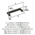 thumbnail image 5 of Amerock Balon 3-3/4 inch (96mm) Center-to-Center Oil-Rubbed Bronze Cabinet Pull, 5 of 6
