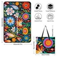 thumbnail image 2 of Cute Colorful Flower Picnic Blanket Waterproof Outdoor Beach Blanket Hand-held Pad Suitable for Travel, Camping, Beach, Family Gatherings, 2 of 8