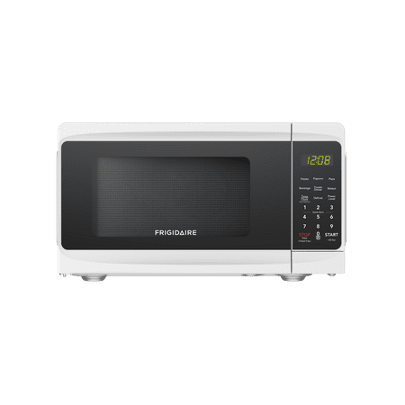Frigidaire 0.7 Cu. Ft. Countertop Microwave Oven, 700 Watt Microwave with 10 Power Levels, White EMW733