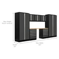 thumbnail image 4 of NewAge Products Pro Series Gray 8 Piece Cabinet Set, Heavy Duty 18-Gauge Steel Garage Storage System, LED Lights Included, 4 of 11