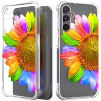 CoverON Phone Design For Samsung Galaxy A24 Case, Clear Flexible Soft Rubber Slim TPU Cover, SunFlower