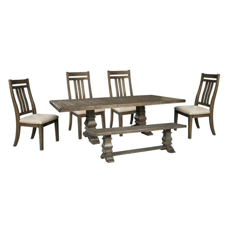 Wyndahl Dining Table and 4 Chairs and Bench Walmart