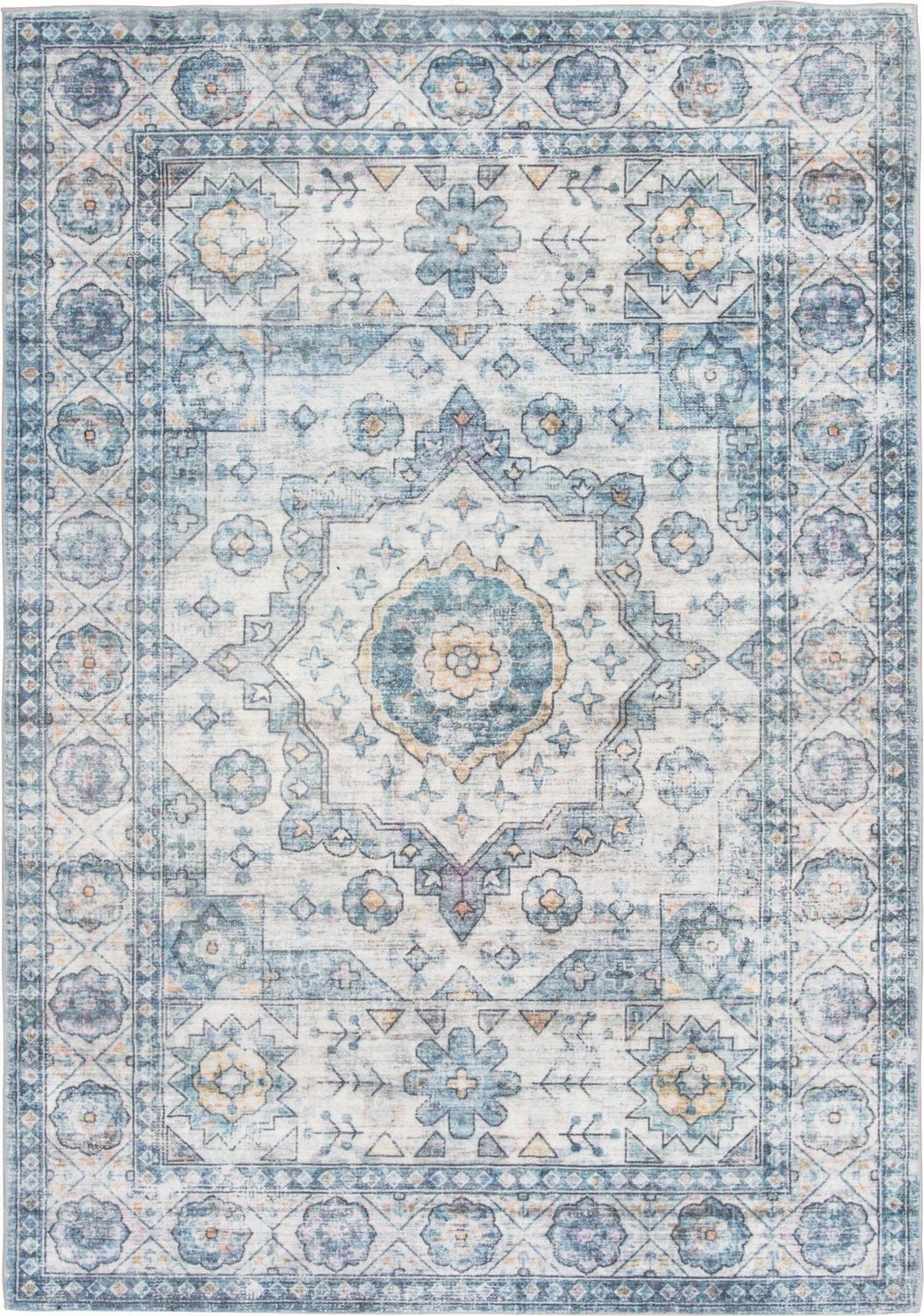 Banburry Blue and Ivory Woven Area Rug