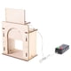 thumbnail image 1 of FELTECHELECTR Puerta de madera automática de elevación para bricolaje, modelo STEM, juguetes educativos, modelo de puerta de casa, material didáctico eléctrico sin batería, 1 of 7
