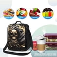 thumbnail image 4 of Fotbe Gold Rose Skull Lonchera Bolsa de Almuerzo para Hombres y Mujeres, Lonchera de Gran Capacidad, Bolsa de Almuerzo Reutilizable, Bolsa Térmica Aislante, 4 of 7