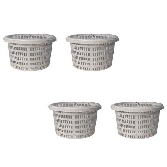 4X Swimming Pool Skimmers Baskets Pool Pumps Ponds Basket Swimming Pool Cleaning Tool Accessories,4 x Pool Filter Basket,gray